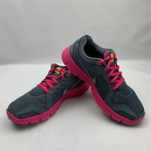 Nike Womens Flex Experience RN 2 Running Shoes Gray Pink Lace Up Mesh 7.5 M WOW! - Picture 1 of 11