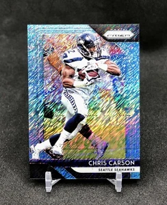 2018 Prizm Chris Carson /9 BLUE SHIMMER PRIZM SSP No. 24 INVEST IN “SMOKE” 🔥💨 - Picture 1 of 12