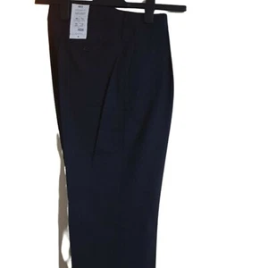 Ex M&S Tailoring marineblaue Herrenhose normale Passform einfache Falte Wollmischung UVP 49 £ - Bild 1 von 3