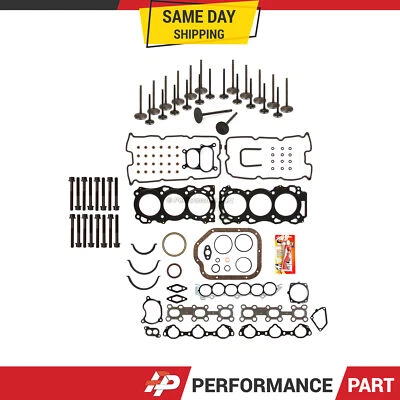 Juego completo de juntas válvulas de escape de admisión aptas para 02-09 Infiniti Nissan 3.5 DOHC VQ35DE Foto 1 de 4