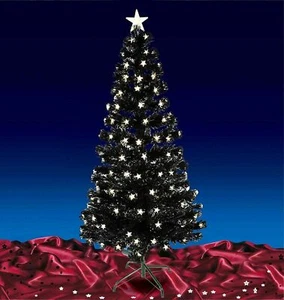Kasco 2 Fuß/4 Fuß schwarz Glasfaser Top Stern Weihnachtsbaum mit LED warmweiß Lichter - Bild 1 von 2