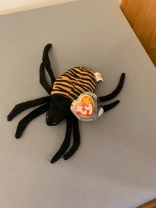 TY Beanie Baby "Spinner" The Spider MWMT 5th Generation Retired PVC Pellets - Picture 1 of 2