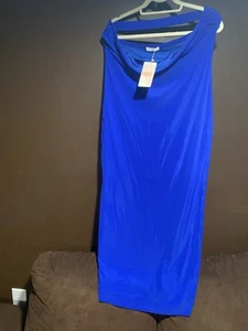 Kirundo Sleeveless Halter Dress Size XL Blue Flowy Event New With Tags - Picture 1 of 6