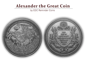 Alexander der Große Münze | Motivationsmedaille | einzigartige Geschenkidee Medaillon - Bild 1 von 10