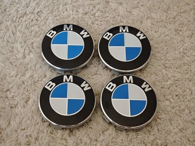 Nabendeckel für BMW 68mm Blau Weiß Nabenkappe Felgendeckel Felgenkappe 4 Stück - Image 1 of 2