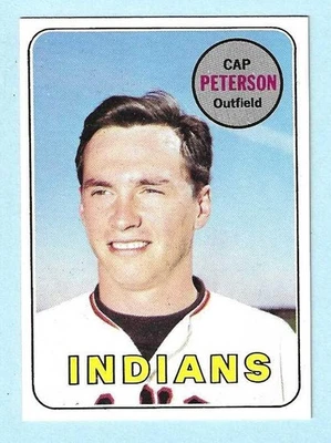 1969 Topps #571 Cap Peterson Cleveland Indians Near Mint COMPLETE SETBREAK - Image 1 of 2
