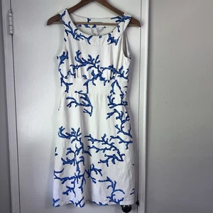 J. McLaughlin ärmelloses Kleid blau Korallenmuster - Größe XS - Bild 1 von 10