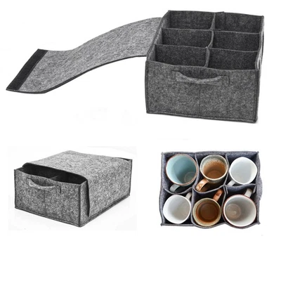 Filz Tassenhalter Camping - 28x21 Glashalter - Wohnmobil Geschirr Aufbewahrung - Bild 1 von 4