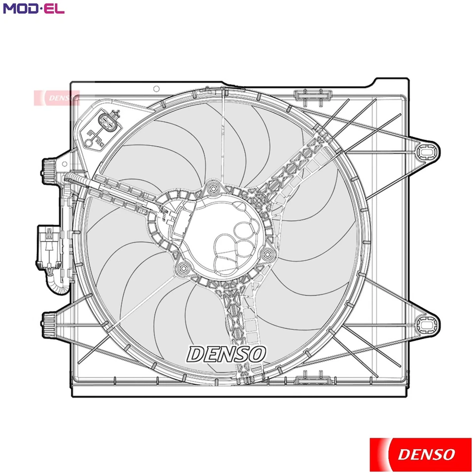FAN ENGINE COOLING DER09096 FOR FIAT 199 B6.000 0.9L 2cyl 500312 B5.000 1.2L - Image 1 of 4
