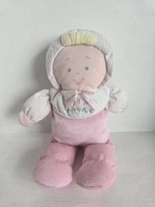 Vintage Osh Kosh B'Gosh Baby Mädchen Plüschpuppe rosa blonde Haare Frottee 11 Zoll - Bild 1 von 9