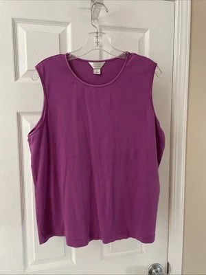 Christopher & Banks Talla 1XL Camiseta sin mangas Bonita Púrpura Preciosa Foto 1 de 3