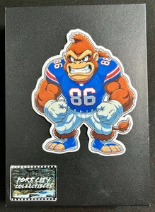 Buffalo Bills Vinyl Sticker - Cartoon Dalton Kincaid Donkey Kong Custom Decal - Picture 1 of 4