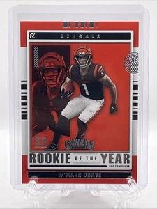 2021 Panini Contenders Rookie of the Year Jamarr Chase RC Rookie Card #ROY-JCH - Foto 1 di 4