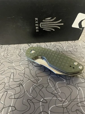 Kizer OCTOBER Mini EDC Folding Knife Green G10 Handle 154CM Steel V2569C1 - Image 1 of 4