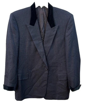 Maestro Raymond Leppard Smoking Jacket Mens XL Blue Stripes Classical Music 1994 - Image 1 of 4