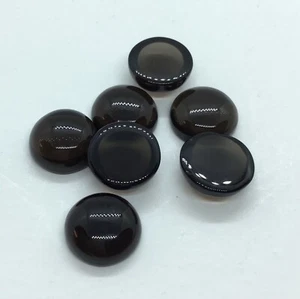 Piedras preciosas sueltas naturales AAA redondas con respaldo plano de cuarzo ahumado para hacer todas las joyas - Imagen 1 de 16