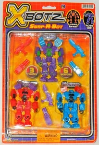 X-Botz Snap-A-Bot Robots 3 Bots Titan + Crusher + Striker 9 Pc Set NEW # - Picture 1 of 2