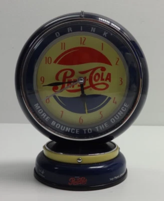 Pepsi Cola Alarm Clock Mini Gasoline Globe Design Battery Powered Original 1999 - Image 1 of 4