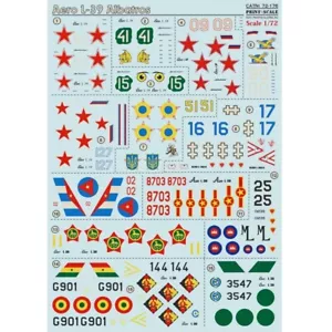 Decalcomanie per aereo 1:72 Aero L-39 Albatros decalcomanie scivolo stampa scala 72-176 - Foto 1 di 24