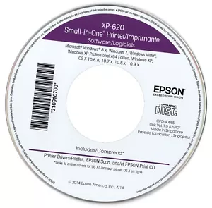 Epson Expression Premium XP-620 Printer Software Driver Setup Install Print CD - Picture 1 of 1