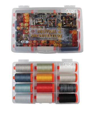 AURIfil Neutral Architexture Thread Collection 50wt 12 Large Cotton Spools - Image 1 of 3