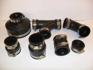 1.5" Rubber Flexible Pipe Fittings. Koi fish pond filter - Picture 1 of 10