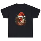Funny Rooster Wearing Santa Hat Tee, Christmas Rooster T Shirt