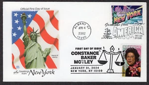 2024 Black Heritage Constance Motley NY State Senator - Artcraft DUAL FDC NT165 - Picture 1 of 1