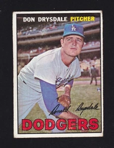 1967 Topps Set-Break #55 Don Drysdale en muy buen estado (arruga) ~ Dodgers~ HOF ~ - Imagen 1 de 2