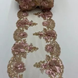 Eleganter 3D Pailletten Spitze - Netzstoff mit Perlen & Stickerei VT-34 - Bild 1 von 31