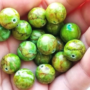 10mm Jasper Green Beads Round DIY Jewelry Making Bead USA Fast Shipping  - Picture 1 of 3