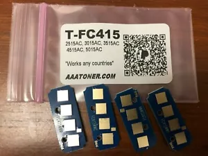 4 Toner Chip T-FC415 for Toshiba 2515AC, 3015AC, 3515AC, 4515AC, 5015AC Refill - Picture 1 of 1