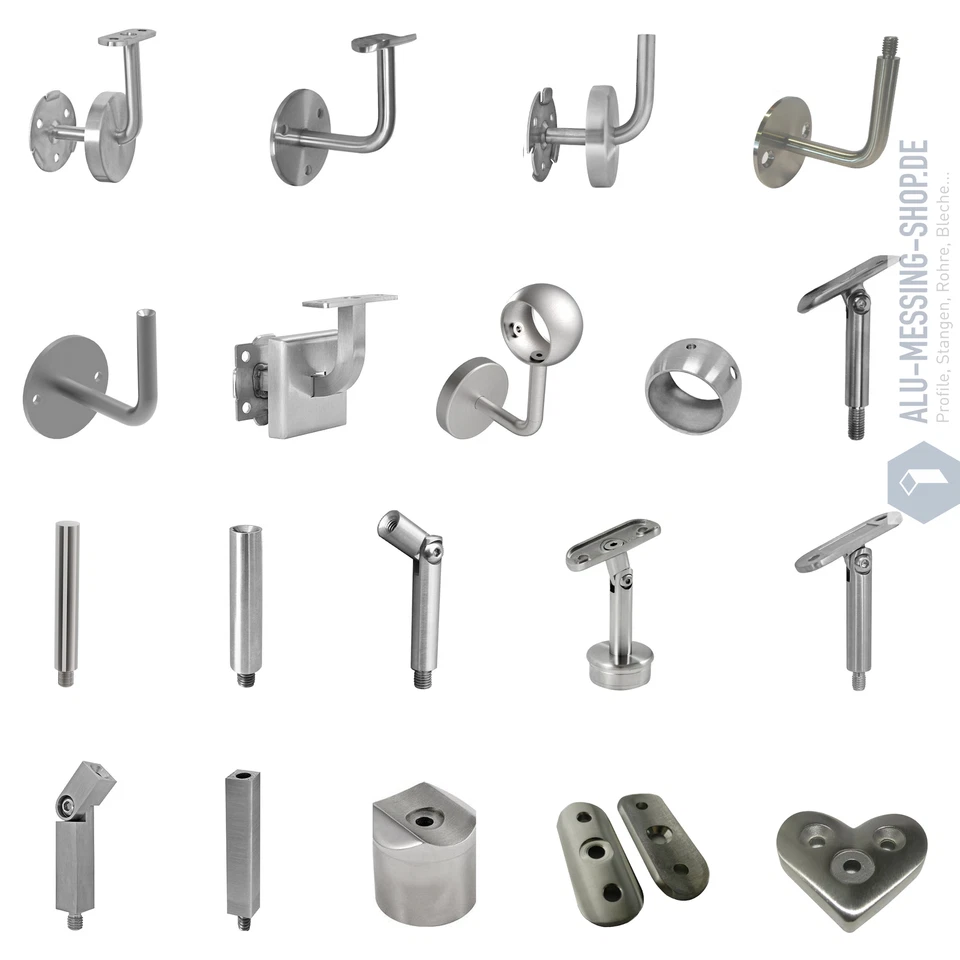 Acciaio Inox Supporto Corrimano da Parete Ringhiere Scala Tubo Protezione - Immagine 1 di 1