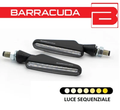 BARRACUDA COPPIA FRECCE LED SEQUENZIALI SQ-LED BASIC UNIVERSALI MOTO OMOLOGATE - Immagine 1 di 4