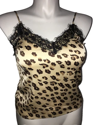 Camiseta sin mangas Love Tree Cami para mujer talla Correa de espagueti M encaje cuello en V estampado animal Foto 1 de 4