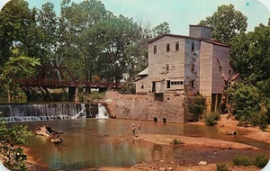Postcard Missouri Old Dam and Appleton Watermill Unposted - Picture 1 of 2