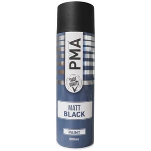 Matt Black Acrylic Paint 500ml PMA Aerosol Fast Drying High Coverage - Picture 1 of 3