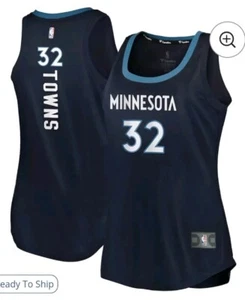 Karl-Anthony Towns Minnesota Timberwolves Fanatics Women's Fast Break Jersey L - Picture 1 of 3