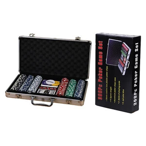 Professinal 300Pcs Poker Chip Set Game Chips with Box Poker Chips - Picture 1 of 12