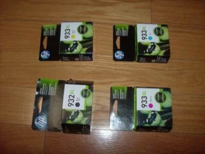 2018 GENUINE SET 4 HP 932XL 933XL LARGE CARTRIDGES OfficeJet 6100 6700 NEW SEALE - Picture 1 of 1
