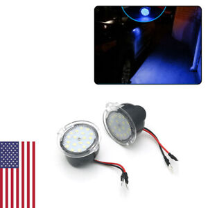Blue Taurus Puddle Side Mirror LED Lights For Ford Explorer Expedition F-150 2pc