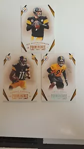 2013 Prominence Football Pittsburgh Steelers 3 Card Lot Big Ben, Wheaton, Jones - Picture 1 of 8