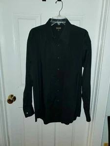 Jospeh Feiss Mens size 17 34/35 Navy Button Down Shirt Long Sleeve - Picture 1 of 4