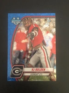 KJ Bolden 2024 Bowman University Chrome 1st Blue Mini Diamond Refractor /175 - Picture 1 of 2