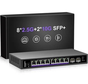 Commutateur PoE NICGIGA S25-0802P 8 ports 2,5G non géré avec base 8 ports 2,5 Go - Photo 1/3