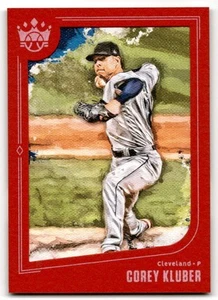 2019 Panini Diamond Kings #86 Corey Kluber Framed Red - Picture 1 of 2