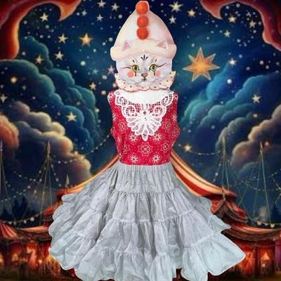 CUELLO BABERO CUELLO ENCAJE PRADERA PAYASO NÚCLEO DE COLECCIÓN CIRCO HADA ELFO GÓTICO CAPRICHOSO Foto 1 de 4