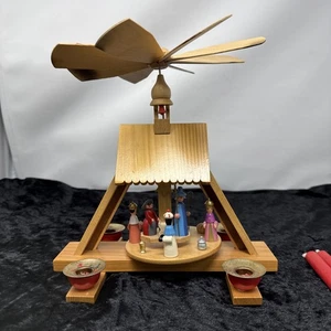 C927 Volkskunst Erzgebirge Franz Karl Volkskunst Weihnachtspyramide Christi - Bild 1 von 13