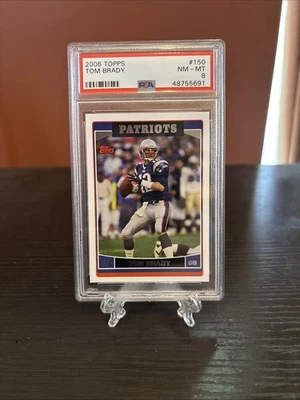 Topps 2006 refractor cromado #106 Tom Brady PSA 8 Foto 1 de 2
