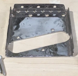 Lefty Conversion Genuine Fender Vintage 1960’s Reissue Bridge Plate Chrome Tele - Picture 1 of 10